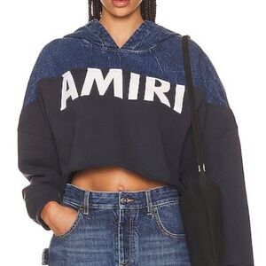Amiri Hybrid Cropped Hoodie